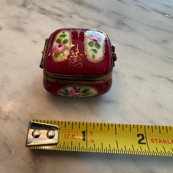 Limoges Floral Trinket Box - Picture 3 of 8